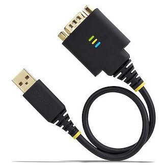 StarTech USB-A 2.0 -> Serial RS-232 DB9 M/M adapter 0.3m fekete