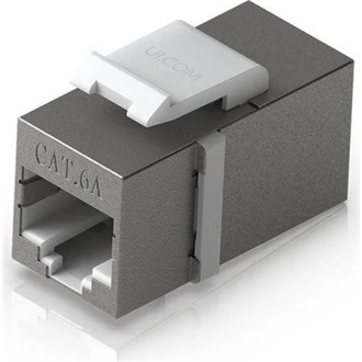 Ubiquiti Coupler 12-pack RJ45 CAT6A UTP - RJ45 CAT6A UTP F/F keystone kábelcsatlakozó szürke-fehér
