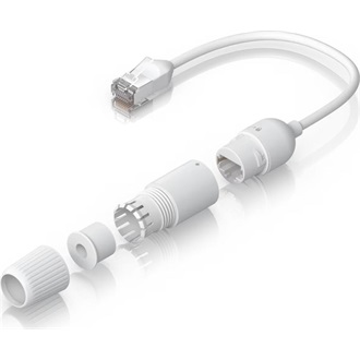 Ubiquiti Easy Cable RJ45 CAT6A F/UTP -> RJ45 CAT6A F/UTP M/F adatkábel hosszabbító 0.15m fehér (2db)