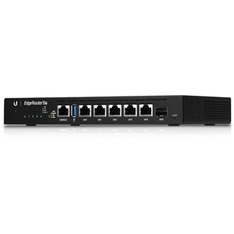Ubiquiti, EdgeRouter 6p, 1 konzol port, 5 Gbit LAN port + 1 SFP port
