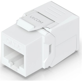 Ubiquiti UniFi  UACC-Keystone-Jack-C6 keystone for terminating a Cat6 Ethernet jack without the use of a punch-down or c