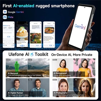 Ulefone Armor 28 Ultra 1024GB ütésálló okostelefon fekete