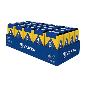 VARTA Industrial Pro tartós elem (6LR61, 9V, alkáli) 20db/csomag