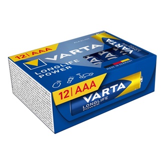 VARTA LONGLIFE POWER CUBE tartós elem (AAA, LR03, 1.5V, alkáli) 12db/csomag