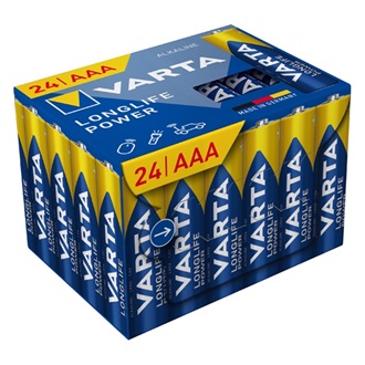 VARTA LONGLIFE POWER tartós elem (AAA, LR03, 1.5V, alkáli) 24db/csomag