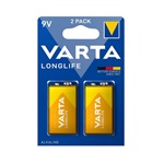 VARTA LONGLIFE tartós elem (6LR61, 9V, alkáli) 2db/csomag