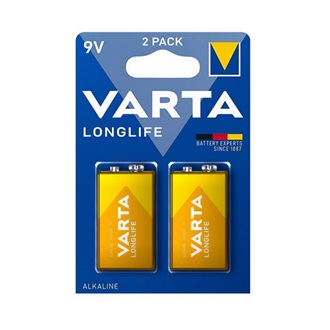VARTA LONGLIFE tartós elem (6LR61, 9V, alkáli) 2db/csomag