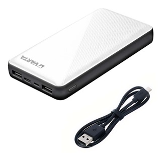 VARTA POWERBANK ENERGY vésztöltő 2 USB+Type-C aljzat 15000mAh, LED jelzés + microUSB kábel, FEHÉR