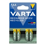 VARTA RECHARGE ACCU RECYCLED elem (AAA, 1.2V, 800mAh Ni-MH, újratölthető) 4db/csomag