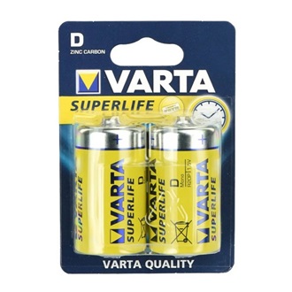 VARTA Superlife tartós elem (D, LR20, 1.5V, cink-szén) 2db/csomag