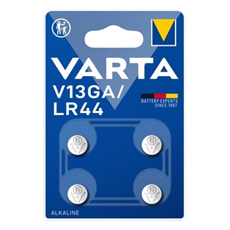 VARTA gombelem (V13GA, LR44 / A76 / AG13, 1.5V, alkáli) 4db/csomag