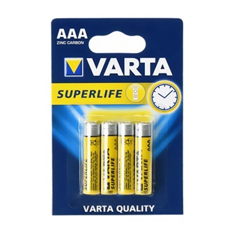 VARTA tartós elem (AAA, R03, 1.5V, cink-szén) 4db/csomag