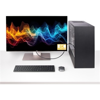 StarTech DisplayPort 2.1 -> DisplayPort 2.1 M/M video kábel 2m fekete