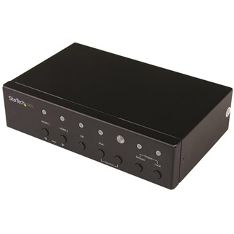 StarTech Multi-Input CAT5e 2db HDMI 1db Displayport 1db VGA -> HDMI M/F extender fekete max. 70m