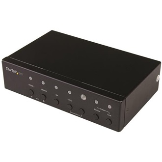 StarTech Multi-Input CAT5e 2db HDMI 1db Displayport 1db VGA -> HDMI M/F extender fekete max. 70m