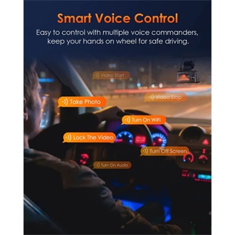 Vantrue Dash Cam - E3 (WiFi+GPS autóskamera első + hátsó+ belső, 1944p+2x1080p, WDR, HDR, 512GB MicroSD támogatás)