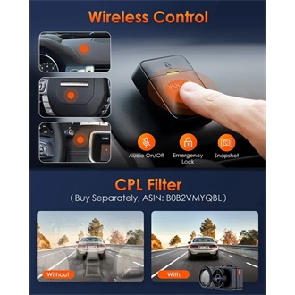 Vantrue Dash Cam - E3 (WiFi+GPS autóskamera első + hátsó+ belső, 1944p+2x1080p, WDR, HDR, 512GB MicroSD támogatás)