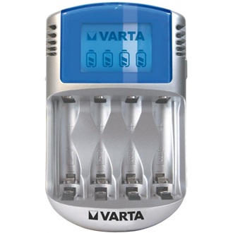 Varta AA/AAA NiMH akkumulátor töltő ezüst + 4xAA 2600mAh (R2U) + 12V & USB