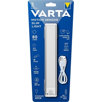 Varta Motion Sensor Slim Light 80lm meleg-fehér LED lámpa