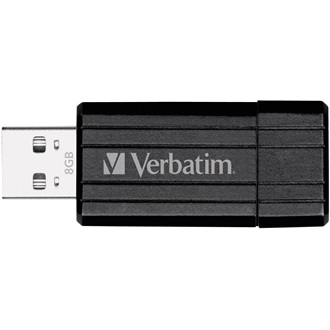 Verbatim 8GB PinStripe USB 2.0 pendrive fekete