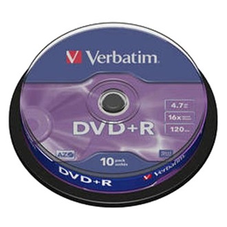 VERBATIM DVD+R írható DVD lemez 4,7GB 10db hengeres