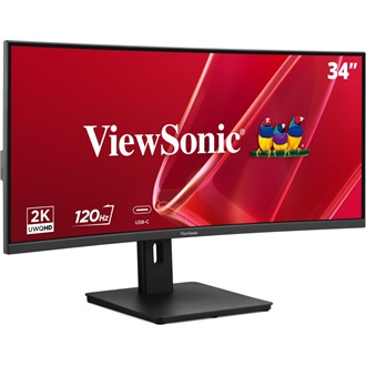 ViewSonic VA3420C-2 34" ívelt VA LED monitor fekete 120Hz