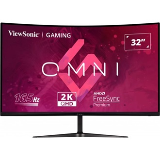 ViewSonic VX3218C-2K 31.5" ívelt VA LED gaming monitor fekete 165Hz FreeSync Premium