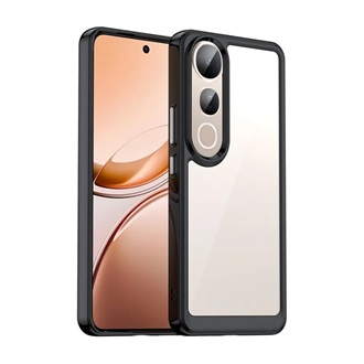 Vivo V50 Lite GIGAPACK Szilikon telefonvédő ütésállóság, átlátszó hátlap, FEKETE