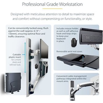 StarTech WALL MOUNT WORKSTATION DESKTOP PC WALL MOUNT-BRACKET