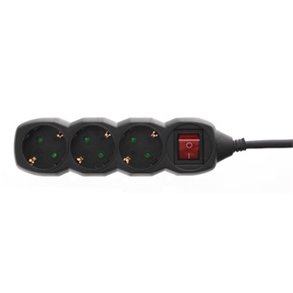 Well IP20 3 Schuko CEE 7 elosztó 3m fekete