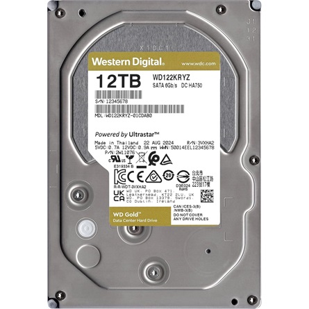 Western Digital Caviar Gold 12TB 7200rpm 512MB SATA3 3,5" HDD