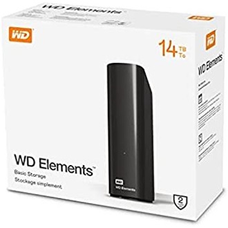 Western Digital Elements Desktop 14TB USB-A 3.0 3,5" külső HDD fekete