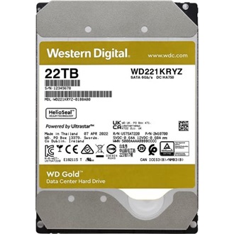 Western Digital Gold 22TB 7200rpm 512MB SATA3 3,5" HDD 512e