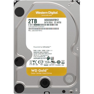Western Digital Gold 2TB 7200rpm 128MB SATA3 3,5" HDD