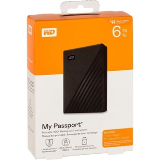 Western Digital My Passport 6TB USB-C 3.2 Gen1 külső HDD fekete