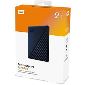 Western Digital My Passport for Mac 2TB USB3.2 Gen1 A 2,5" külső HDD kék