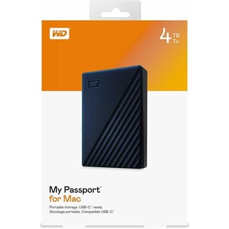 Western Digital My Passport for Mac 4TB USB3.2 Gen1 A 2,5" külső HDD kék