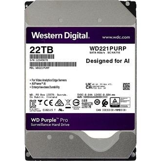 Western Digital Purple Pro 22TB 7200rpm 512MB SATA3 3,5" HDD
