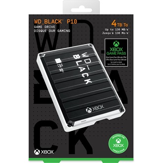Western Digital WD_BLACK P10 Game Drive 4TB USB3.2 Gen1 A Xbox külső HDD fekete