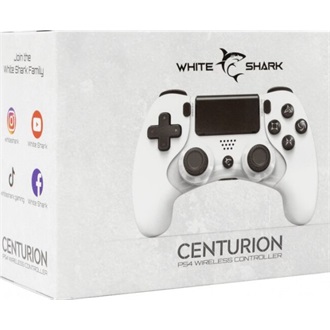 White Shark Centurion Bluetooth / USB-A gamepad játékvezérlő fehér