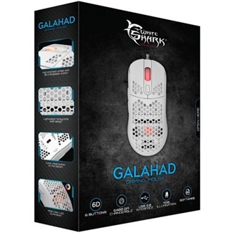 White Shark GALAHAD Sunplus 6651 optikai USB gaming egér fehér