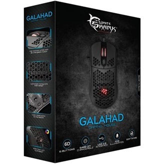 White Shark GALAHAD Sunplus 6651 optikai USB gaming egér fekete