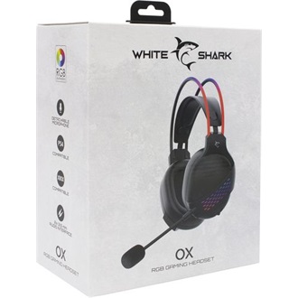 White Shark OX gaming fejhallgató headset fekete
