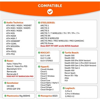 Wicked Cushions Audeze Maxwell WC FreeZe Cooling Gel gaming fülpárna fekete