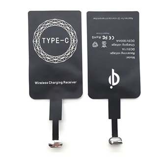 Wireless töltő adapter (hosszított fej, fogadóegység, gyorstöltő, Type-C töltőcsatlakozó, Qi)