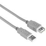 Wiretek USB-A 2.0 -> USB-A 2.0 M/F adatkábel hosszabbító 5m fekete