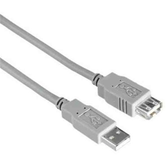 Wiretek USB-A 2.0 -> USB-A 2.0 M/F adatkábel hosszabbító 5m fekete