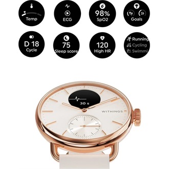 Withings HWA10-model 3 ScanWatch 2 38mm arany okosóra