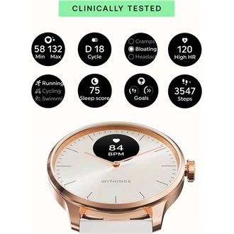 Withings HWA11-model 1 ScanWatch Light 37mm rózsaarany sand okosóra