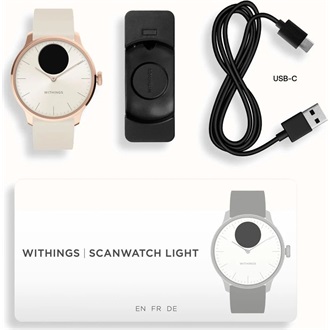 Withings HWA11-model 1 ScanWatch Light 37mm rózsaarany sand okosóra